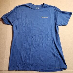 Columbia Sportswear Company Mens T Shirt‎ XL Blue Graphic Back Tee Casual